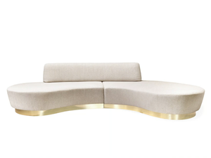 FOXY - 3 seater curved fabric sofa _ ANA ROQUE INTERIORS